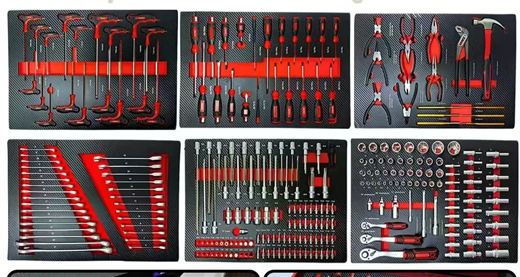 Professional Durable Chrome Vanadium Steel 262 Pcs OEM Hand Auto Repair Mechanic Workshop Combination Tool Set Soft Case 3-Year