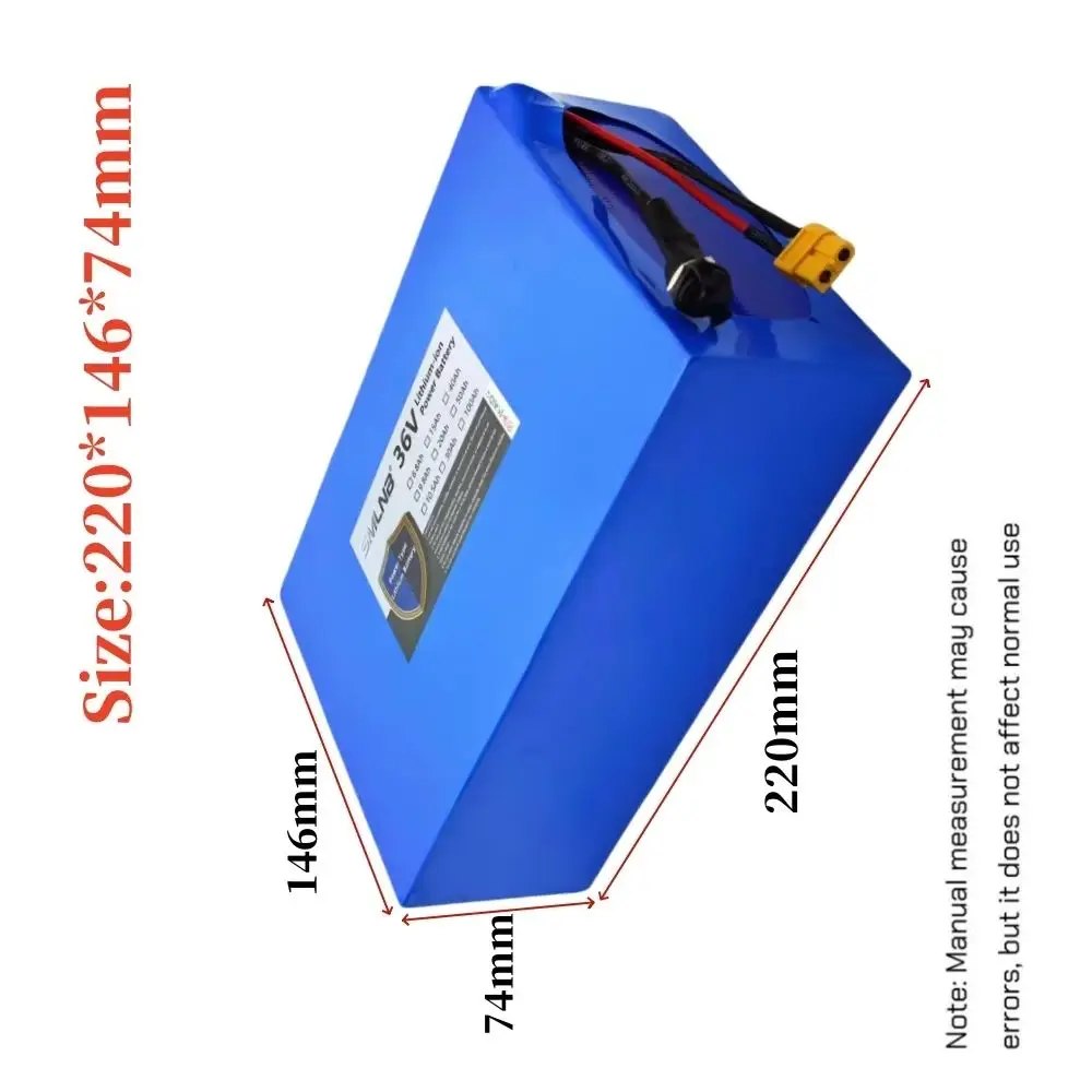 36V 30Ah 10S6P Rechargeable 21700 Lithium battery pack 1000W Built in BMS Suitable for bicycles, wheelchairs Scooter Battery