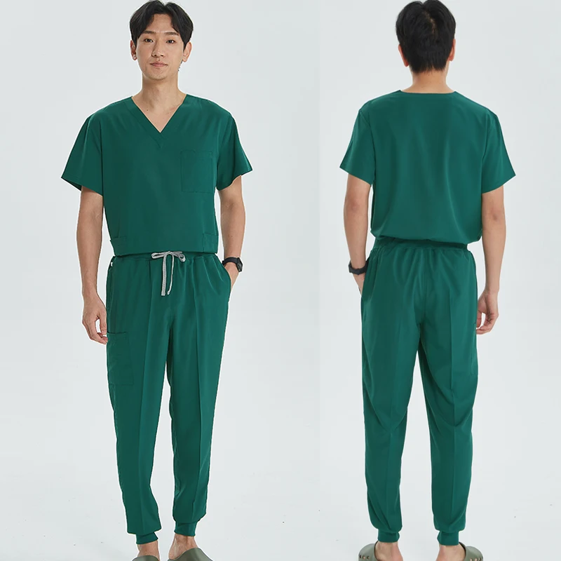 Oversized Stretch Medical Scrub Uniforms Surgical Set Jogger Pant Hospital Doctor Nurse Uniforms Dentist Workwear Pediatric S21