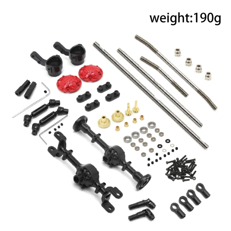 

WPL C14 C24 C34 C44 C54 B14 B24 Metal Front Rear Axle and Drive Shaft Kit 1/16 RC Car Upgrade Parts Accessories