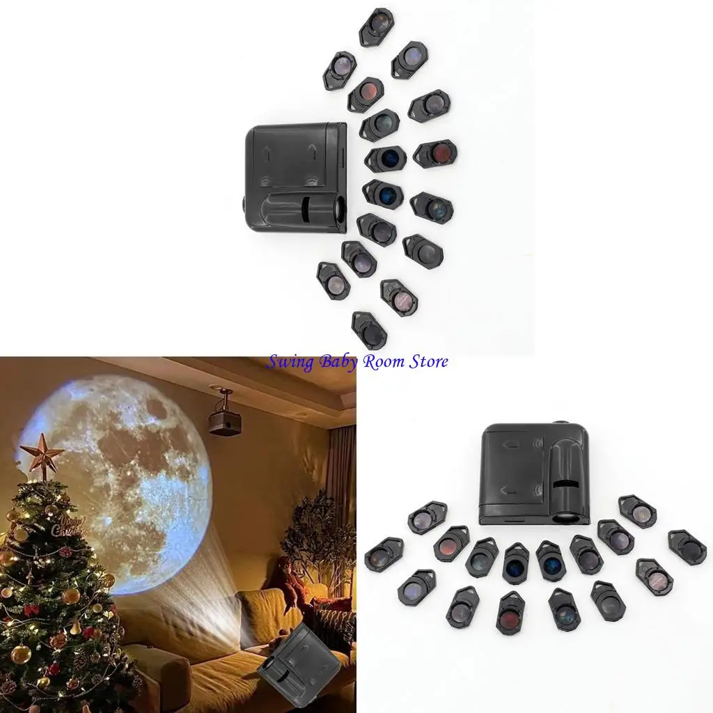 K1AD Multicolor Moon Earth Jupiter Lamp Projector Night Light Projection Background