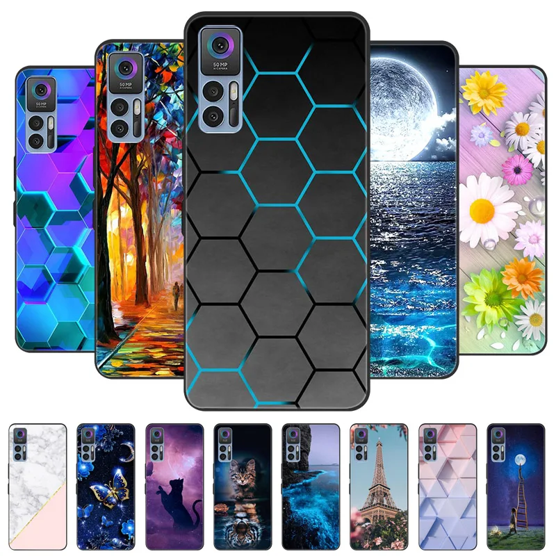 For TCL 30 Plus Case T676K T676J Cover Wolf Lion Shockproof Phone Cases For TCL 30 5G T776H Black Silicone For TCL30 30 Cover