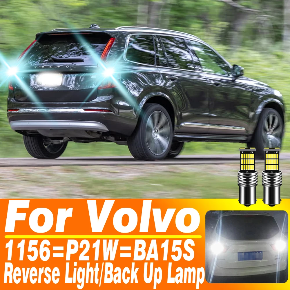 2pcs For Volvo C30 C70 S40 S60 S70 S80 V40 V50 V60 V70 XC60 XC70 XC90 LED Backup Light Bulb Reverse Lamp P21W 7506 BA15S Canbus