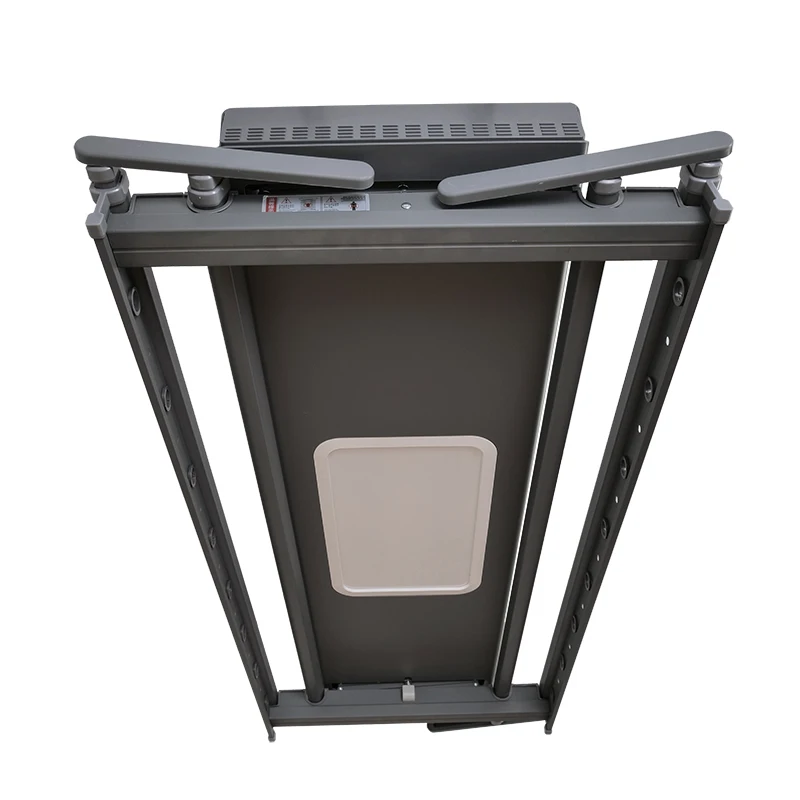 Tendedero de ropa retráctil de secado automático de doble varilla de tubo de acero con iluminación LED