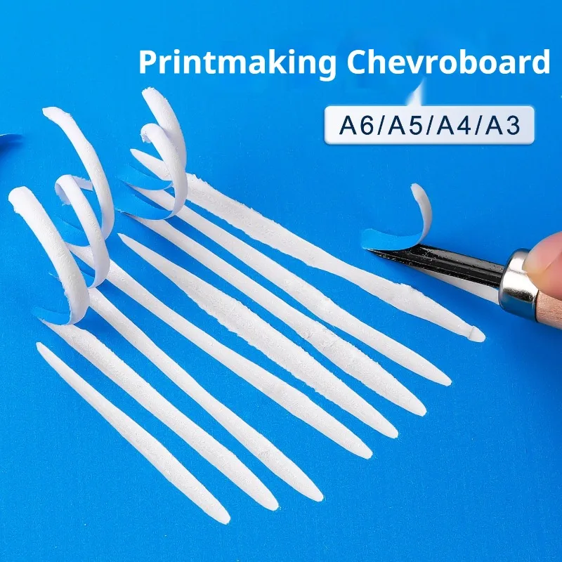A6/A4/A5 Soft Linoleum Carving Block 1/2/5PCS Linocut Rubber Stamp Block for Scrapbooking Printmaking Art Set DIY Making Tools image 2