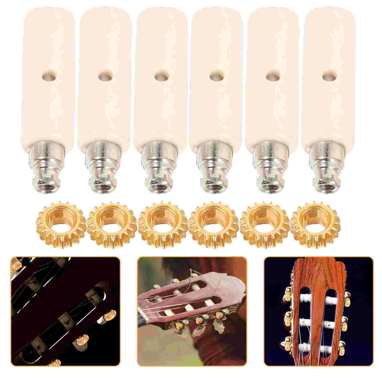 Guitar Tuner Gear Bass Tuners Gears Pegs Acoustic Head Knobs Button for Keys Tuning