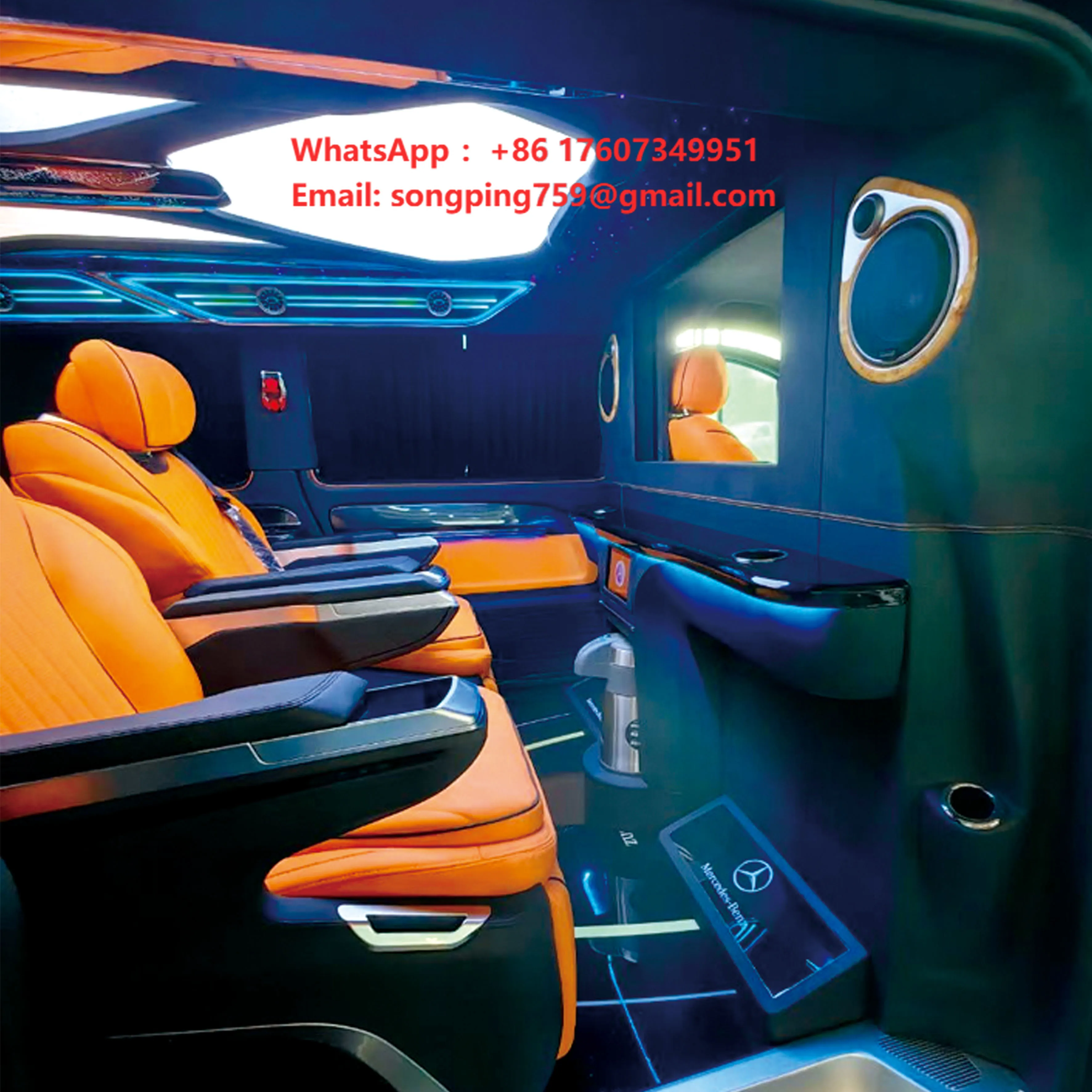 Maikairui Flat Roof Ceiling Van Interior Conversion Kit Upgrade Parts for Mercedes Vito V-Class 2020
