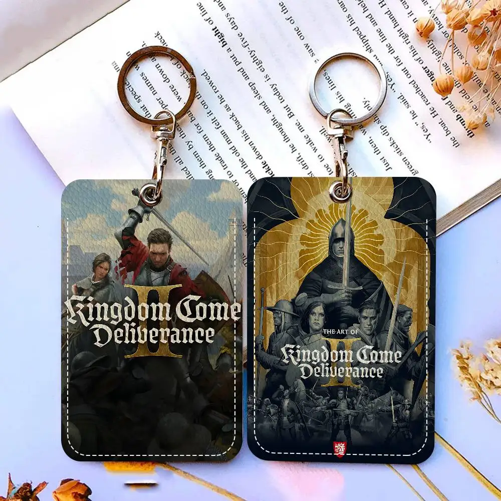 

Classic Game K-Kingdom C-Come D-Deliverance 1Pc Access Card Case Leather Card Holder Keychain Key Ring Door Access