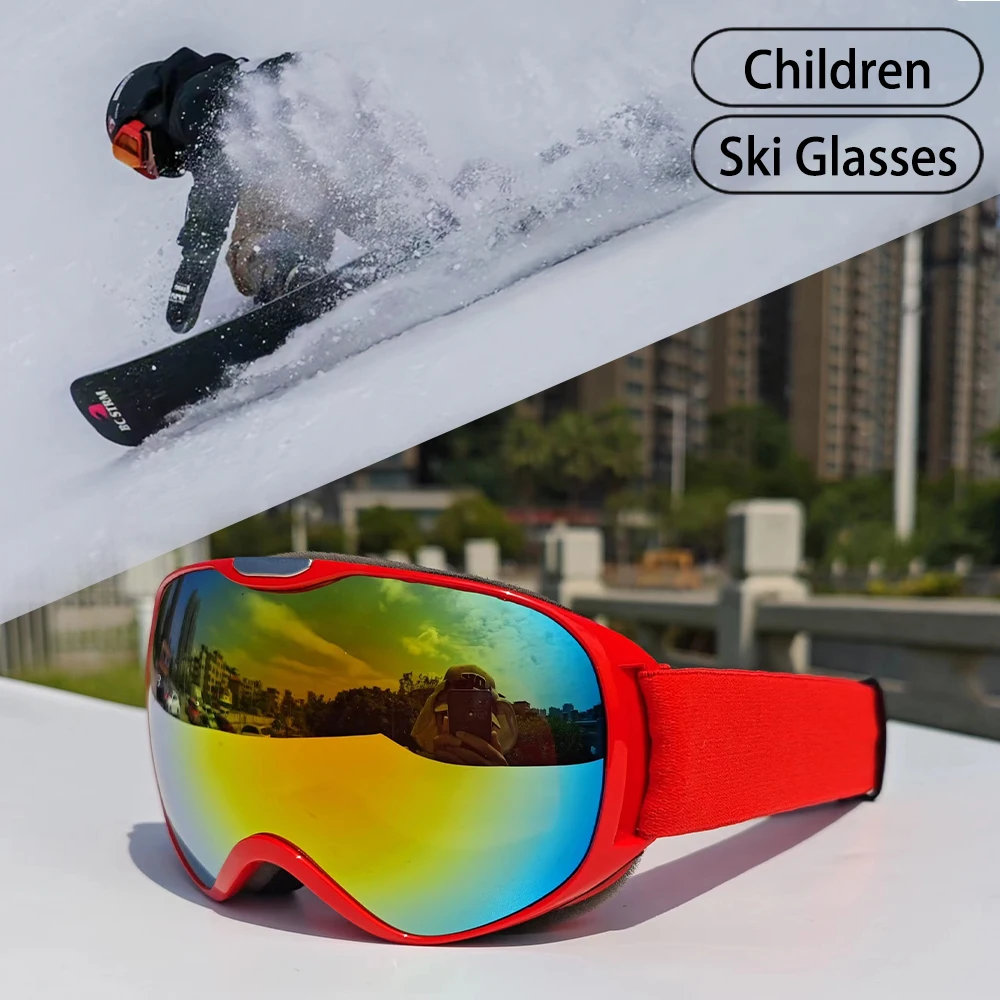 Occhiali da sci antiriflesso All Day Anti Fog - Frangivento Ventilare, per bambini, Sci Ciclismo Set di occhiali sportivi da montagna UV400