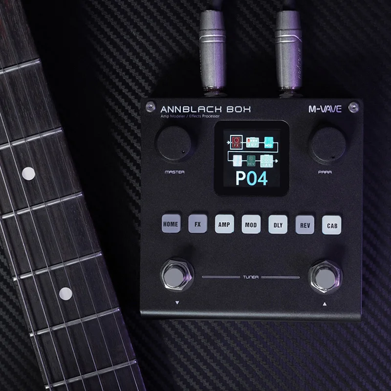 M-VAVE All-in-One Digital Effects Processor BLACK BOX: Electric Guitar, Electric Bass, Synthesizer, Audio Interface, Internal Recording, Multi-Function Pedal, Bluetooth Music Features