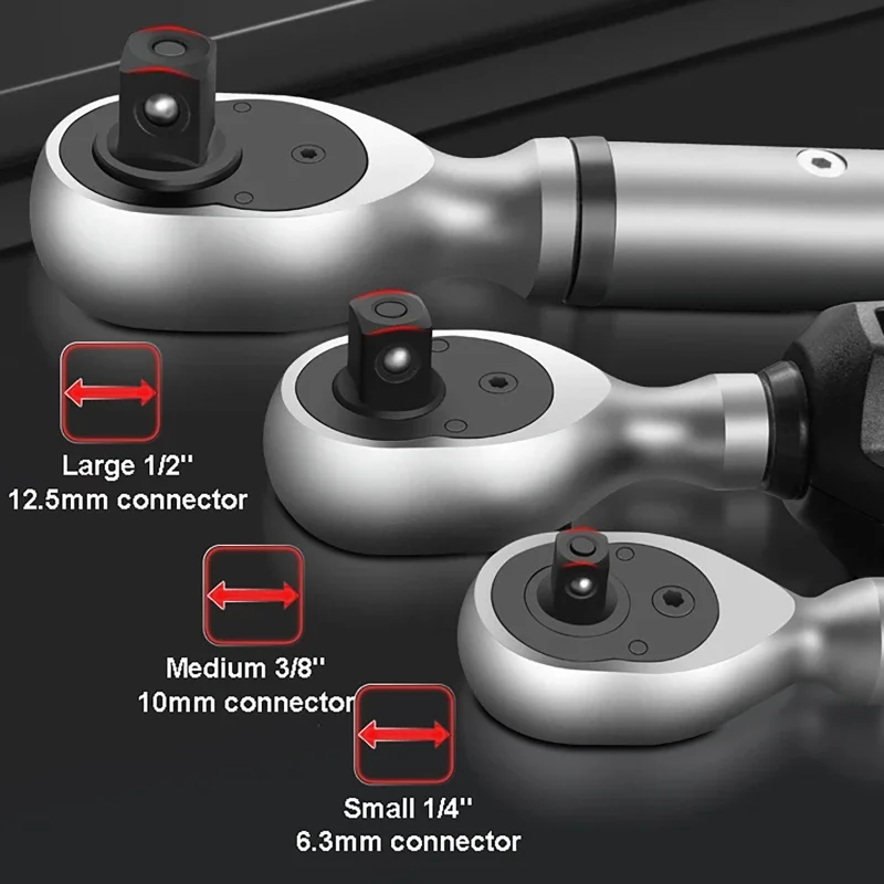 مفتاح العزم الرقمي عالي الدقة الثلاثي إنذار مفتاح العزم للدراجات النارية السيارات أداة مفتاح الربط 0.15-340 نيوتن متر #5
