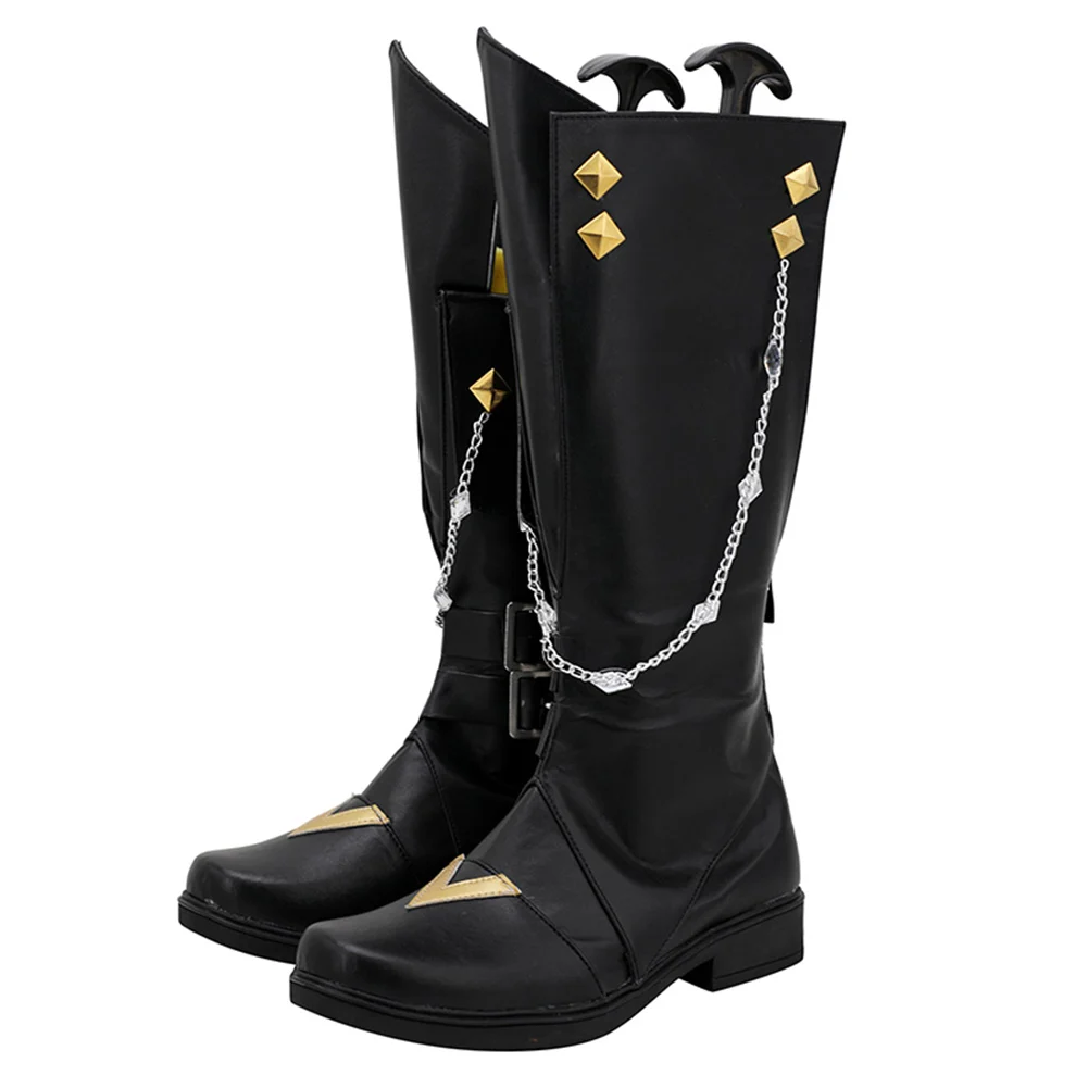 Genshin-zapatos de Cosplay de Tartaglia de impacto, botas, Disfraces de Halloween, accesorio hecho a medida