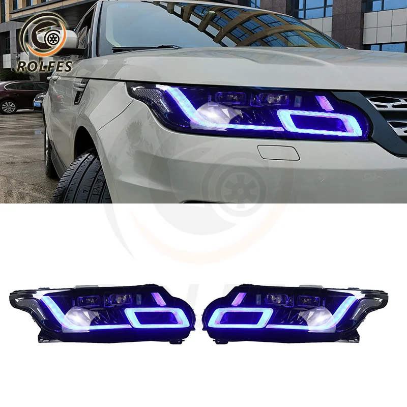 

ROLFES For Land Rover l494 Range Rover Sport 2014 2015 2016 2017 Upgrade 2018 LED Headlights 2 Lens/4 Lens Modified Original Car