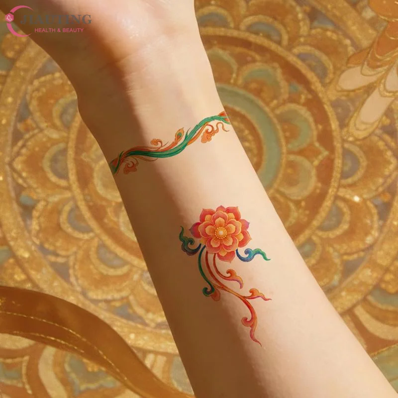 5 Sheets Chinese Style Temporary Tattoo Stickers Waterproof Long Lasting Vivid Patterns For Cosplay Festivals Parties Body Deco