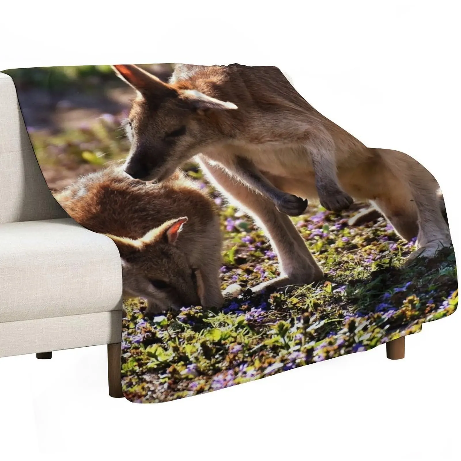 Kangaroo Throw Blanket Decorative Sofas Luxury Throw cosplay anime bed plaid Thin Thermal Blankets