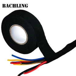 Electrical Tape Heat Resistant Harness Tape Adhesives Black Fabric Cloth Wrap Waterproof Cable Organizer Adhesive Tapes