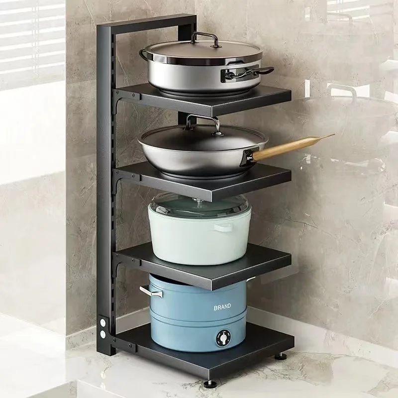 Multi-functional Pots and Pans Storage Rack Kitchen Shelves Household Multi-layer Under Cabinet Sink Cooker Tiered Racks