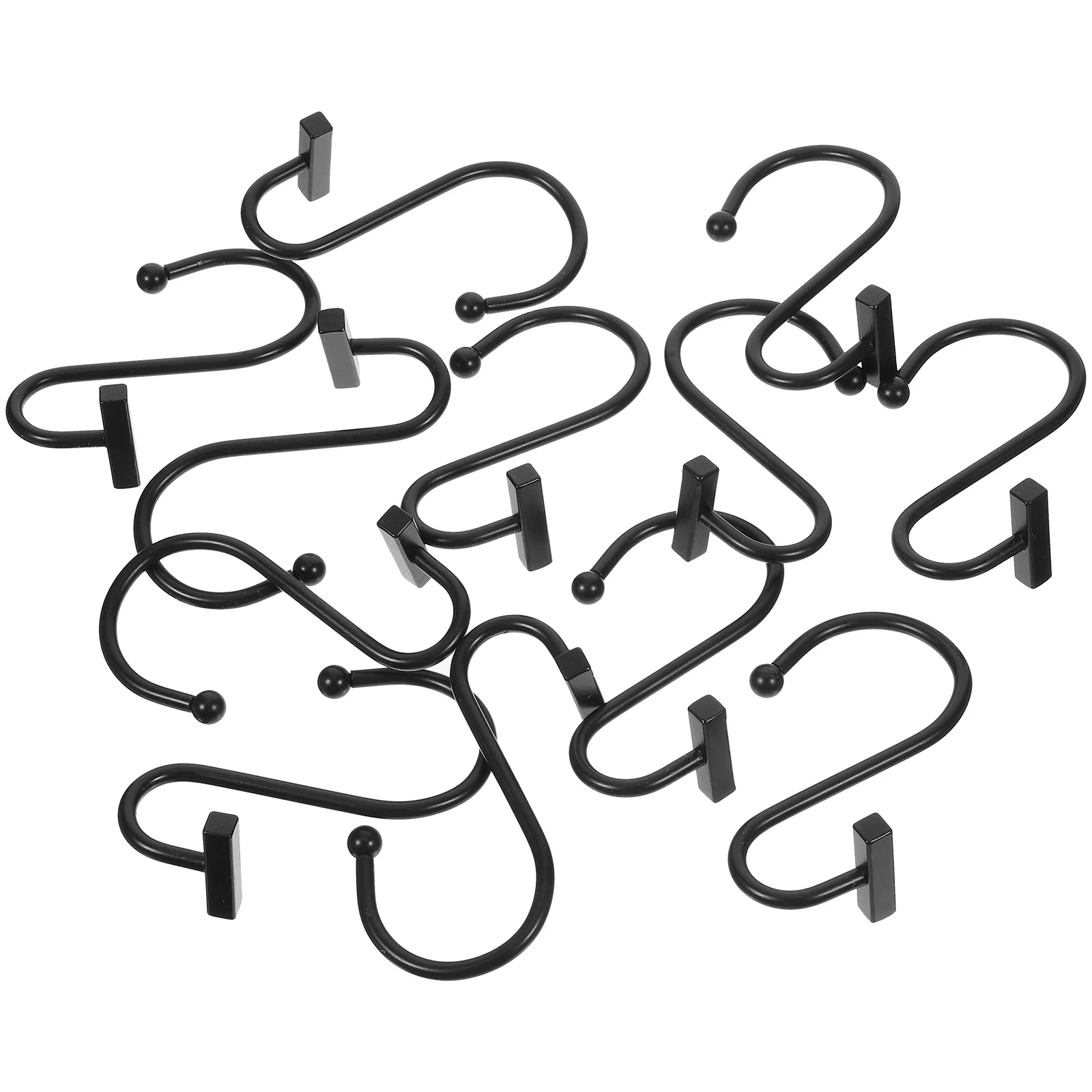 

12Pcs Stainless Steel Curtain Hooks Metal Shower Curtain Hangers Lightweight for Bedroom Bathroom Bathroom Hooks