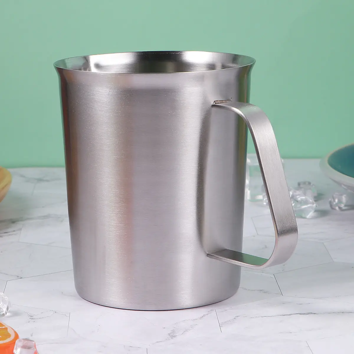 Taza medidora de líquidos de acero inoxidable, 500 ml, herramientas ligeras para hornear, utensilio de cocina para medir harina, azúcar, salsa, vinagre