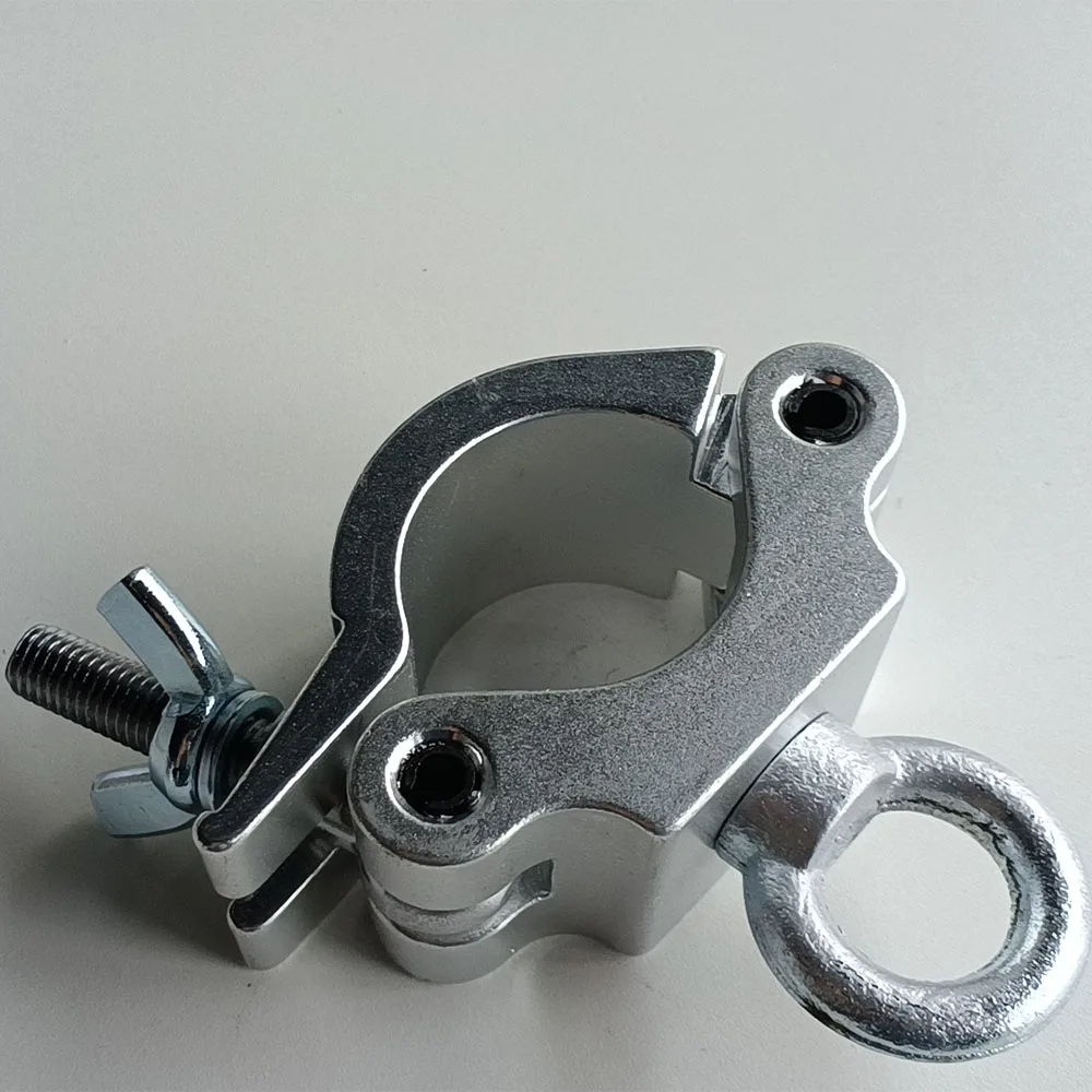 Aluminun Eye Clamp Heave Duty 200KG Coupler Light Hook Fastner Hardware Accessory Stage Truss Clips Fits 48-51MM Pipe DJ Light