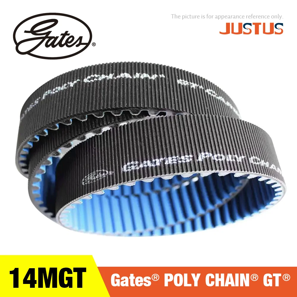 

Gates Poly Chain GT 14MGT Pitch 14mm perimeter 994mm to 4410mm width 20/28/37/60/85mm carbon fiber belt