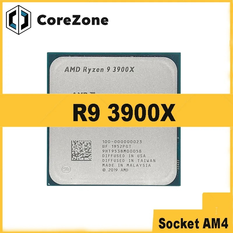 Ryzen 9 3900X R9 3900X 3.8 GHz Twelve-Core 24-Thread CPU Processor 7NM L3=64M 100-000000023 Socket AM4