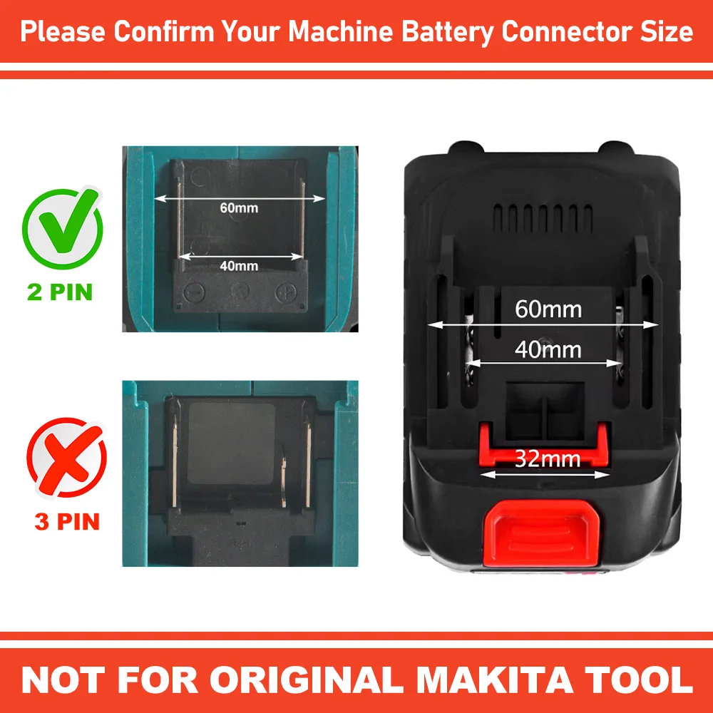 Upgraded Larger Battery with Charger 20000mAh Lithium ion Rechargeable Battery for Makita 18V B series Battery Electric Saw