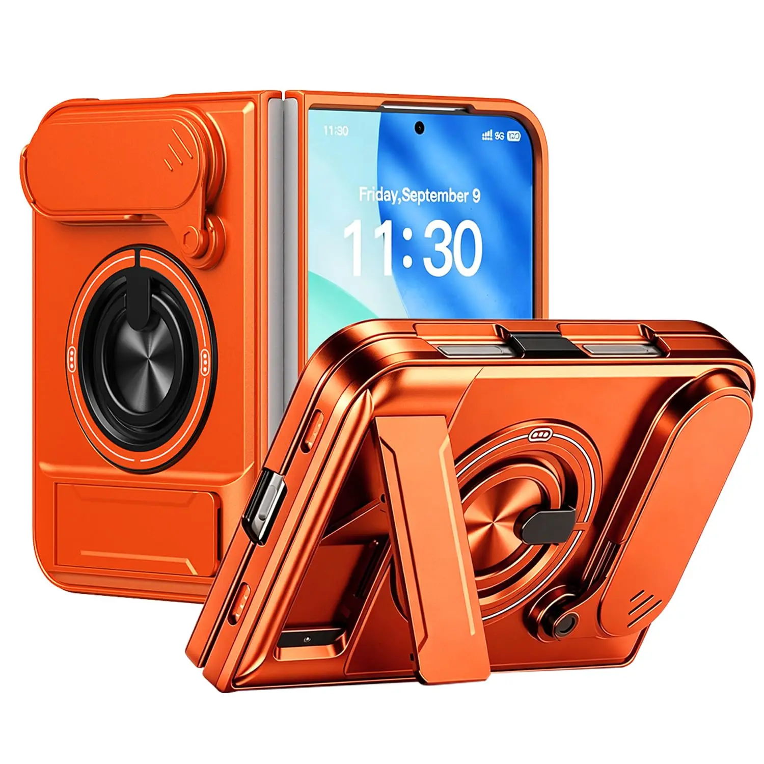 Magsafe Magnetic Ring Holder Stand for iPhone Duo 18 Fold 18Ultra Phone Case Full Wrap Lens Protection Shockproof Shell Funda
