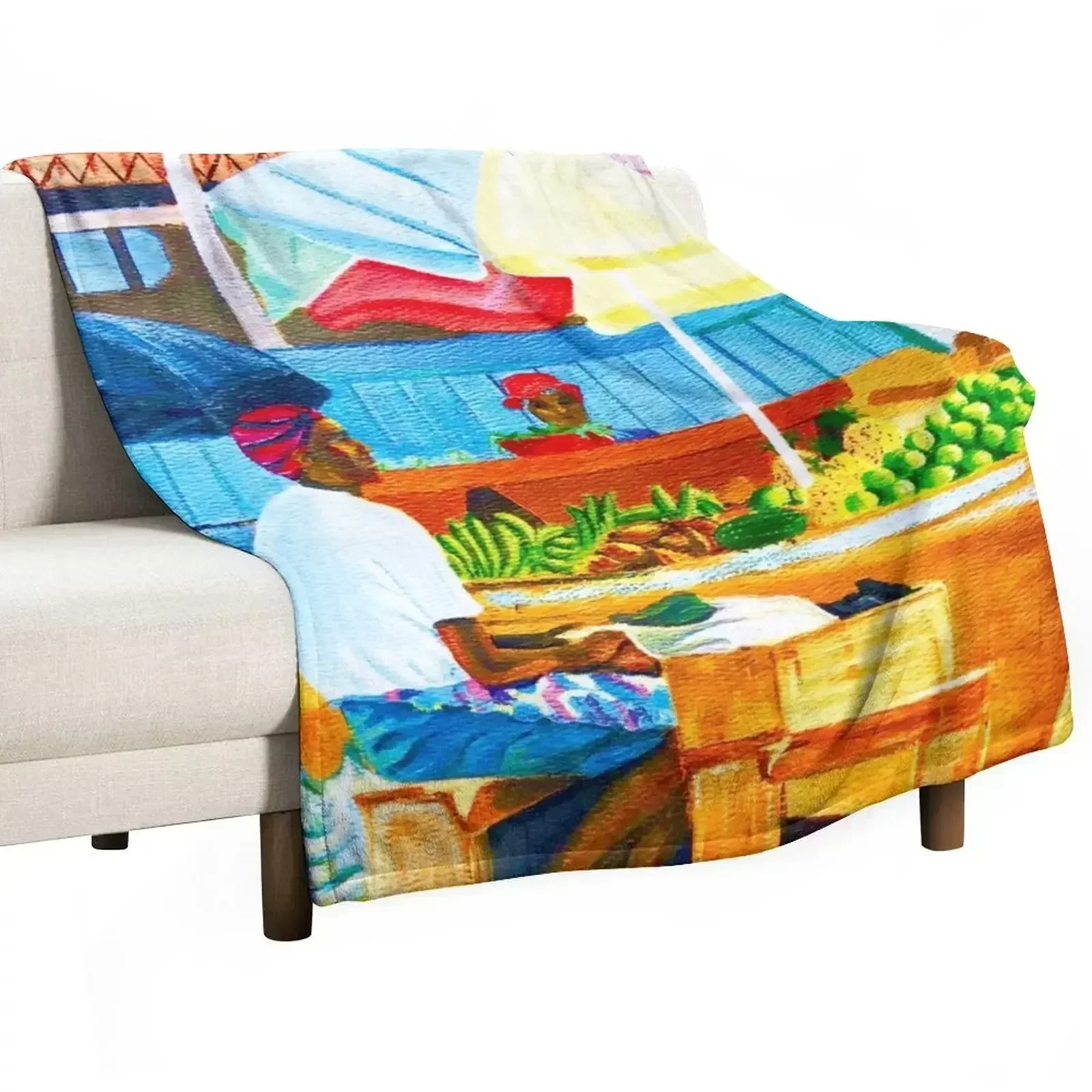 Market Square - Grenada Throw Blanket Sofa Quilt Comforter Blankets