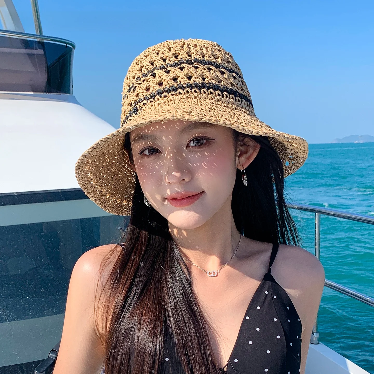 charlize--2026-new-beach-vacation-woven-straw-hat-versatile-sun-protection-women's-hat-breathable-casual-style-spring