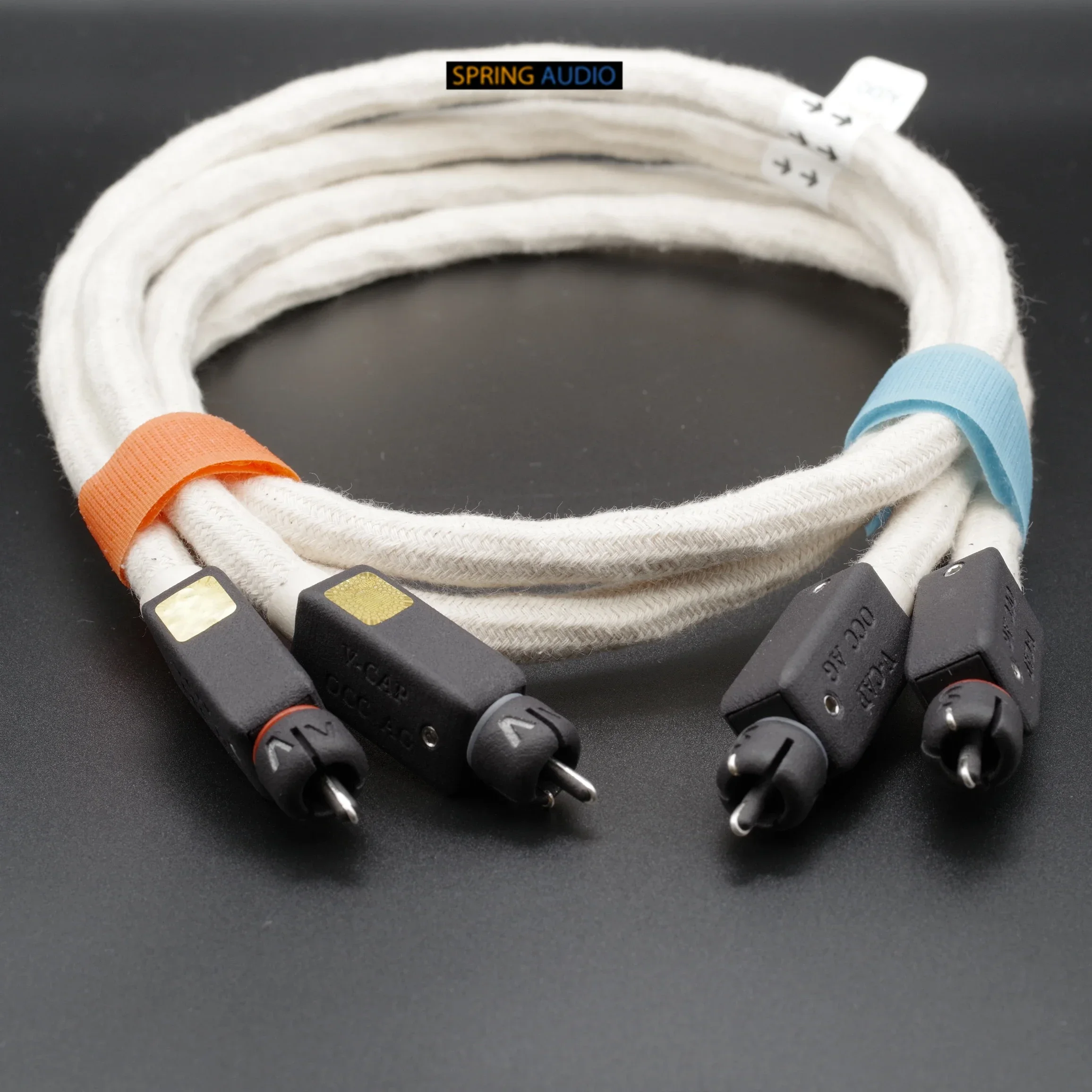 1 meter  Single crystal silver RCA signal cable, thick and balanced noble gas fever sound system