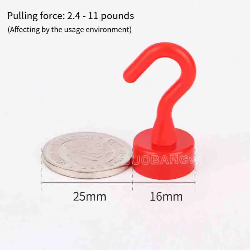 Ganci portaoggetti magnetic, multicolori, capacitble di 11g, durevoli, for frigoriferi 10 pezzi