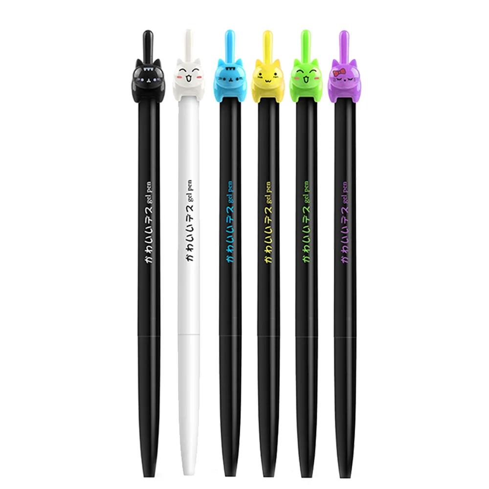 Kreativer Tier-Katzenförmiger 0,5-mm-Einziehstift, schwarze Tinte, schnell trocknende Nachfüllungen, für Bürobedarf und Schreibwaren. – Detail 3