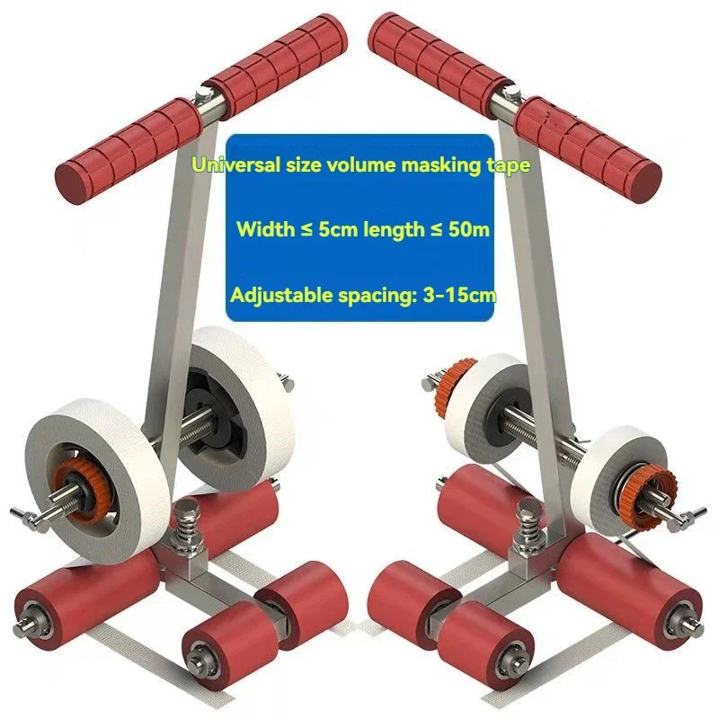 Parking space marking and road lane dividers, basketball court line-marking equipment, and masking tape applicators.