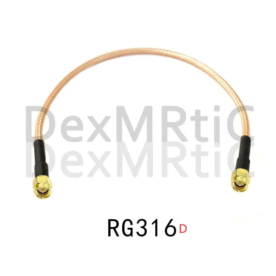 SMA męski na SMA męski wtyk Jack złącze RF kabel pigtailowy RG316 D podwójne ekranowanie 15CM/30CM/50CM