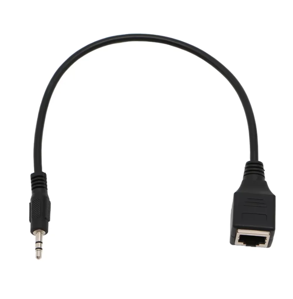 

2 in 1 3.5mm Male Aux Cable to RJ45 Socket Ethernet Adapter Cord-12"