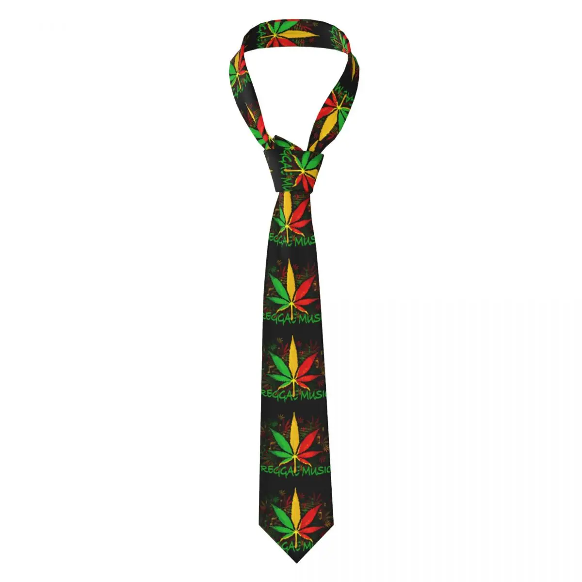 

Mens Tie Classic Neckties Rasta Leaves Narrow Collar Slim Casual Tie Accessories Gift