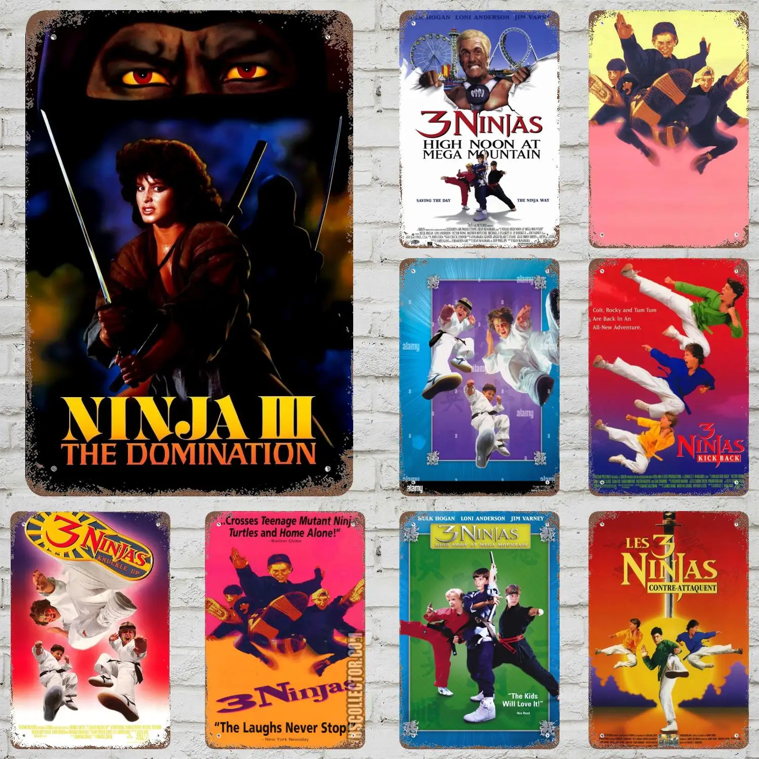 

MINISO 3 Ninjas Metal Signs wall decor Vintage Tin Signs Captain Metal Poster Decor for Bar Pub Club Wall Decoration