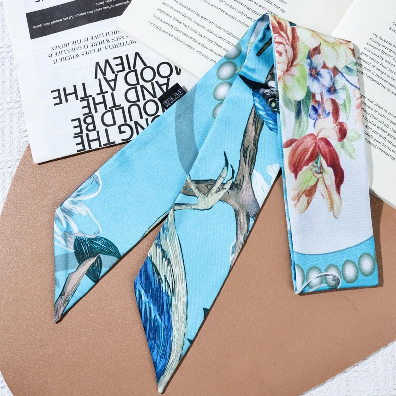 Lenço de seda feminino inverno nova chegada decorativa moda neckwear para senhoras