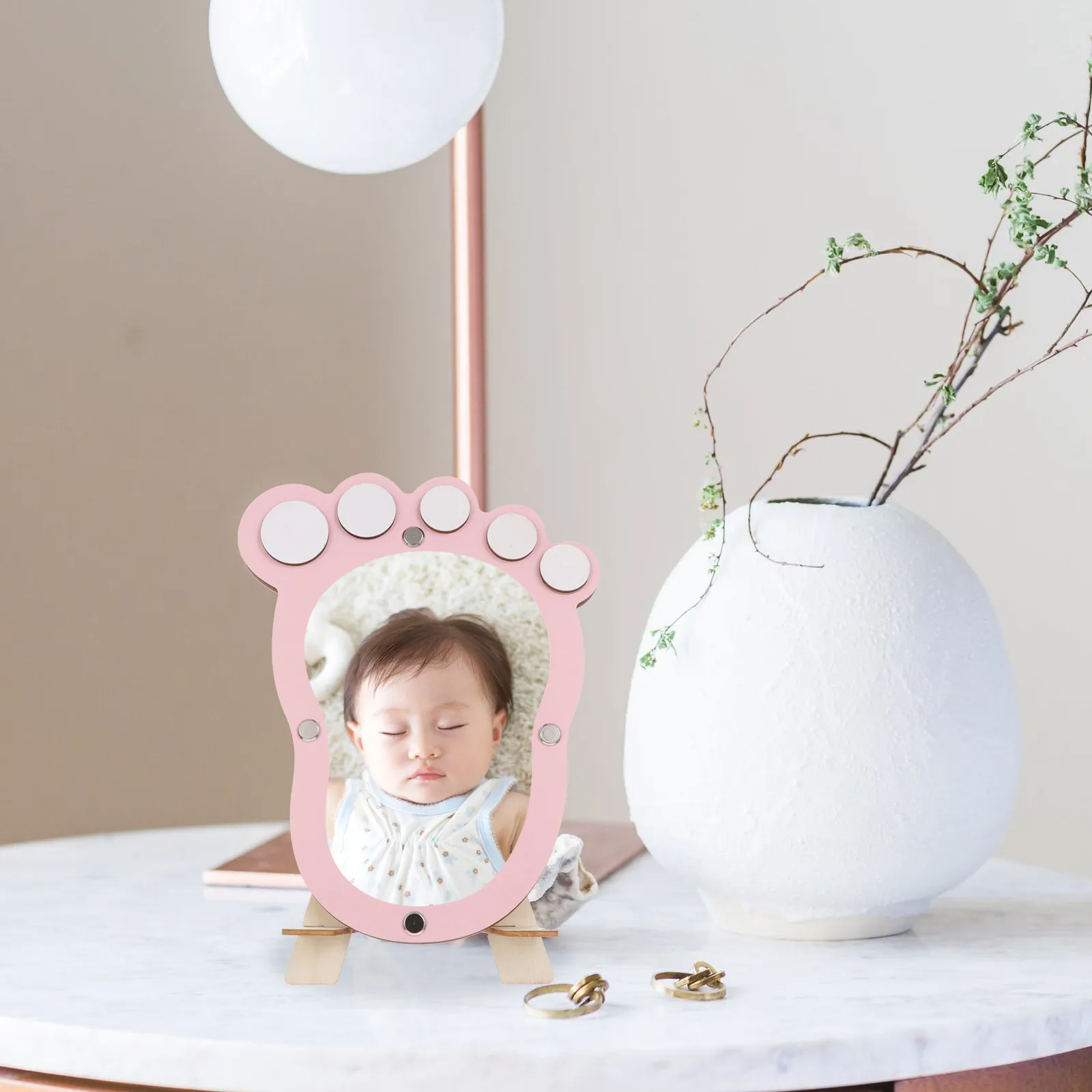 1Pcs Baby Growth Footprint Photo Frame Keepsake Newborn Infant Step Tooth Record Newborn Photo Frame