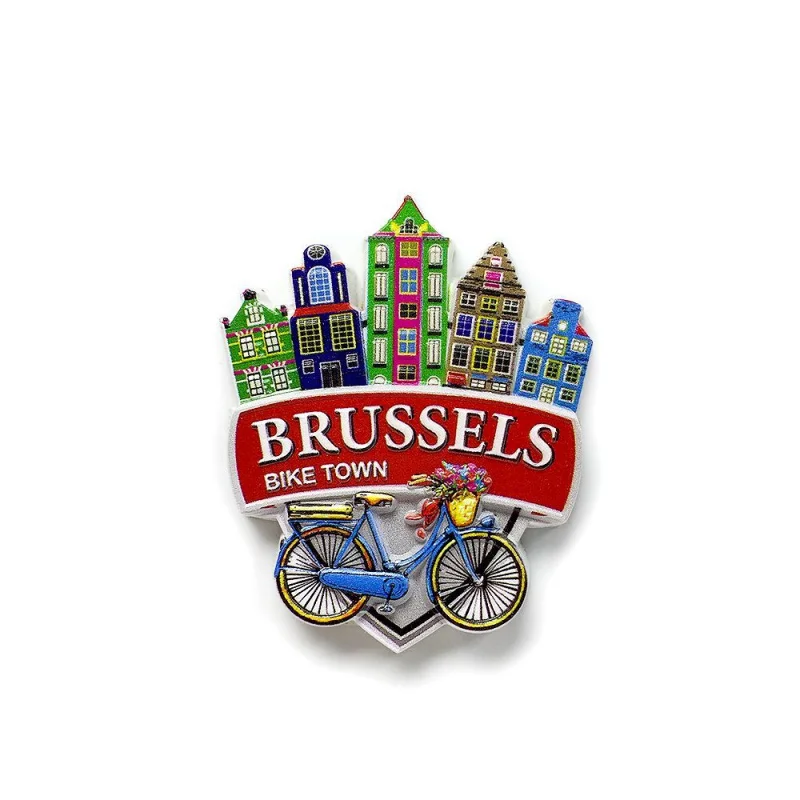 

Belgium Brussels Travel Souvenir Creative3DThree-dimensional Home Decor Gift Magnetic Fridge Sticker