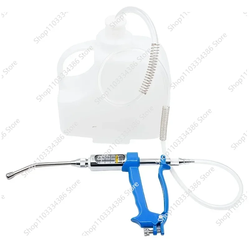 Livestock Vaccine Injection Animal 20ml Continuous Syringe 2.5L Pig Cattle Sheep Dosing Device Veterinary Drench Gun Farm Tool