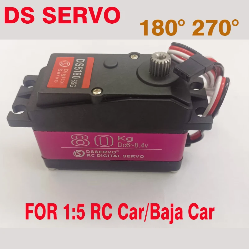 

DS Servo RC 1/5 Servo Waterproof High Torque Servo 60Kg 80Kg 150Kg 8.4V Metal Gear Digital Servo For Redcat HPI Baja 5B SS