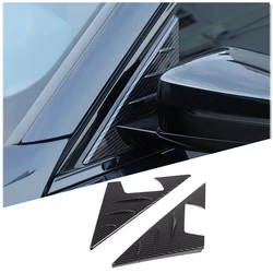 Carbon Fiber/Black For BMW 3 Series G20 G28 2020-2024 Rearview Mirror Side Triangle Spoiler Trim Sticker Car Accessories