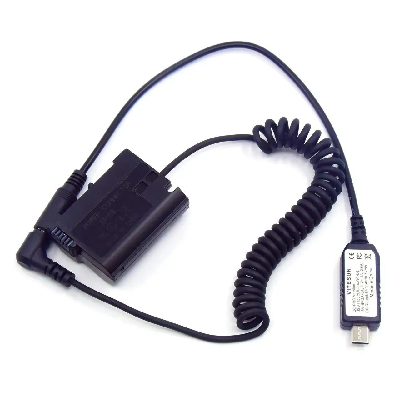 USB C Display 9V DC Cable EP-5B Coupler EN-EL15 Dummy Battery for Nikon Z6 Z7 D600 D610 D750 D800 D810 D850 D7100 D7200 D7500