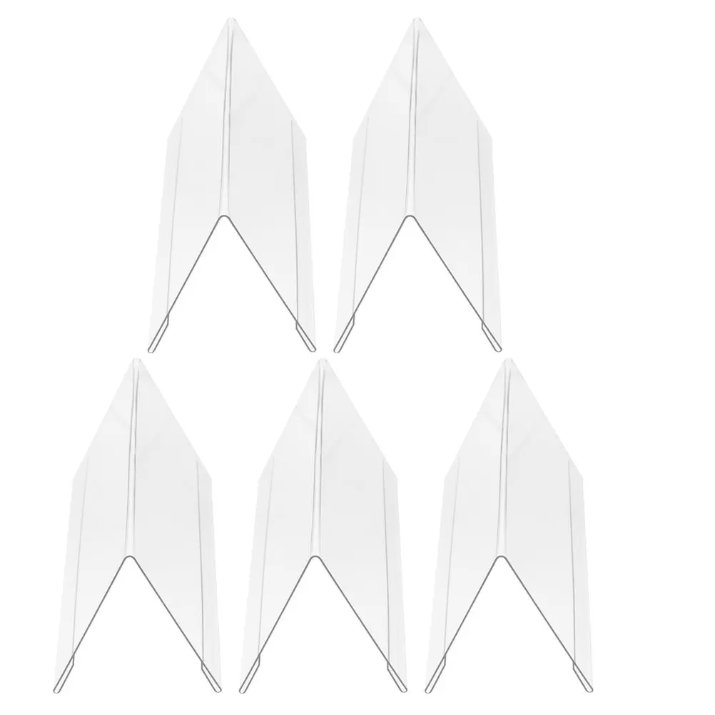 5Pcs Acrylic Desk Name Plates Blank Table Sign Holders Wedding Place Cards Reusable Acrylic Table Number Stand Clear Sign