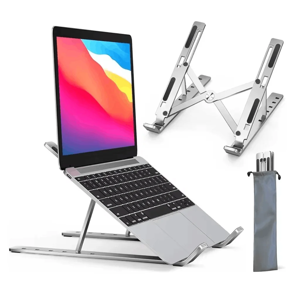 

Adjustable Aluminum Alloy Laptop Holder Notebook Stand Lifting Cooling Bracket For Macbook Lenovo Portable Computer Accessories