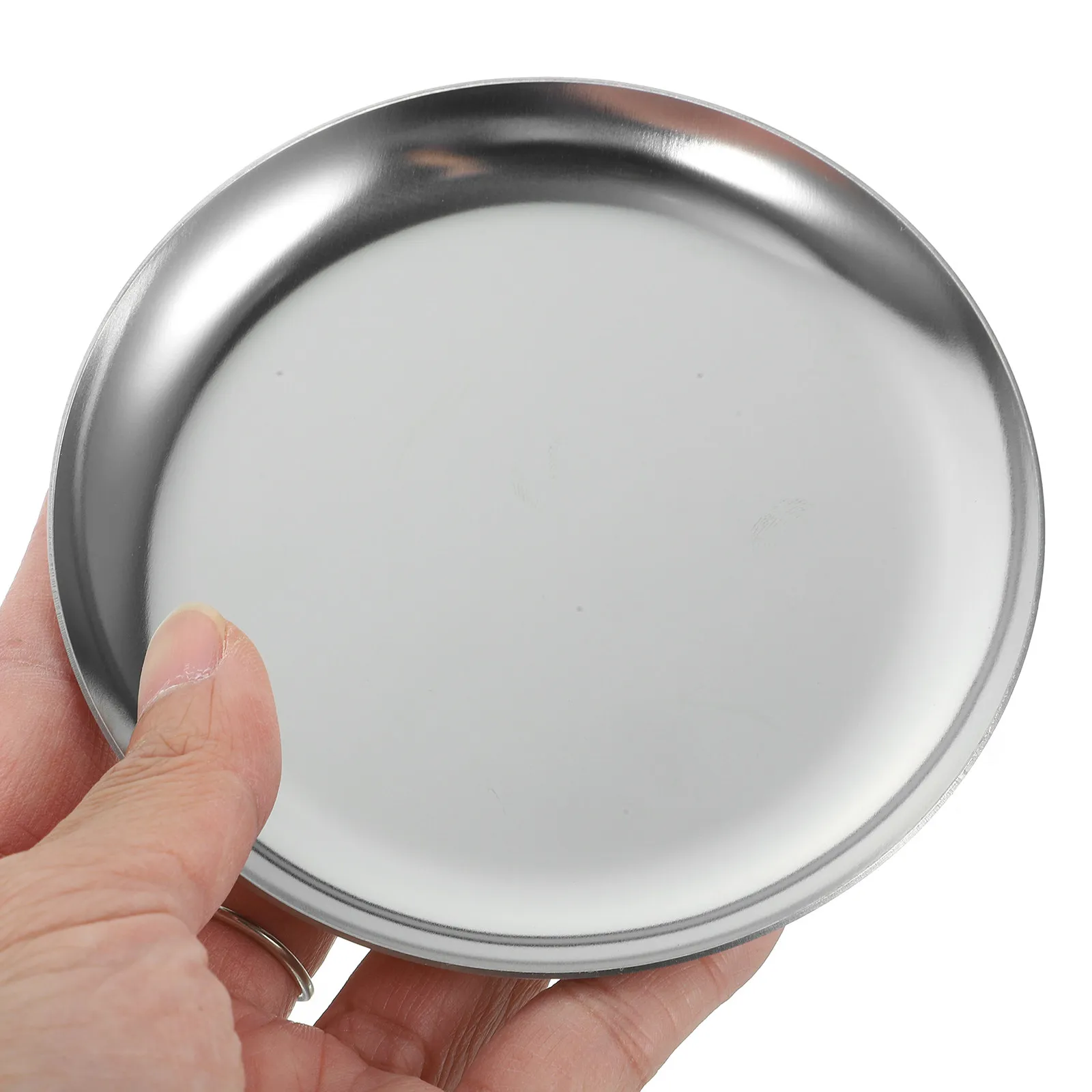 

Поднос для украшений из нержавеющей стали, круглая металлическая тарелка для мелочей, для колец, серег, ожерелий, браслетов, настольный органайзер в скандинавском стиле для дома