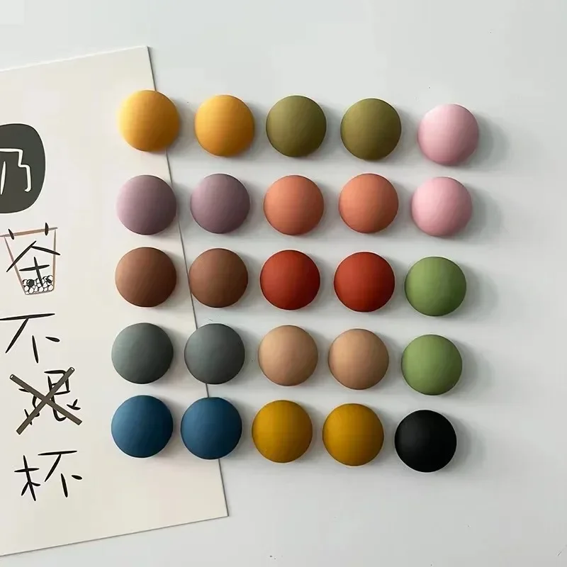 10pcs Cartoon Fridge Magnets Frosted Round Magnets Nordic Personalized Home Decor Whiteboard Photo Message Board Home Decor