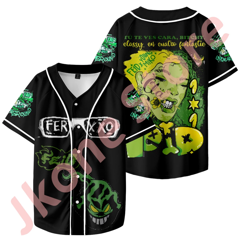 

Feid Ferxxo Nitro Jam Underground Tour Merch Jersey Baseball T-shirts Summer Unisex Fashion Streetwear